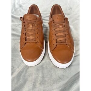 Kizik Vegas Leather Hands Free Slip On Sneaker Chestnut Brown Men 11 Women 12.5